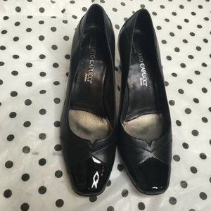 Roberto Capucci Womens Black patent Leather Block